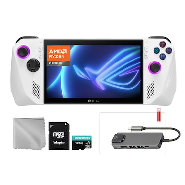 ASUS ROG Ally 2TB SSD Gaming Handheld 7-inch Touchscreen 120Hz FHD 1080p AMD Ryzen Z1 Extreme Processor, Hub, 128GB MicroSD Card, 4 Accessories: 5 in 1 Bundle