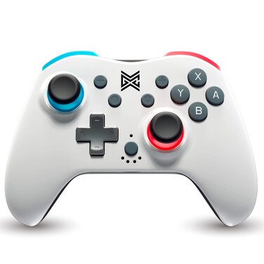 MGC Switchplate Wireless Controller for Switch/OLED/Lite, Gyro Control, Programmable Back Buttons, Adjustable Strength Rumble, 2 Magnetic Faceplates, Screwless Housing, Compact Design