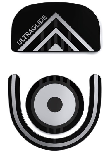 PWNAGE Ultraglide Glass Skates Feet for G Pro X 2 Superlight GPX 2, Ultra-Smooth and Durable, 3M Adhesive, fit for Gaming Mouse Black and White