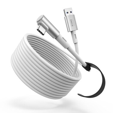 KIWI design 16FT Link Cable Compatible with Oculus/Meta Quest 3S Accessories, and Quest 3/2/Pro/Pico 4, USB 3.0 to USB C Link Cable with 5Gbps Super Speed