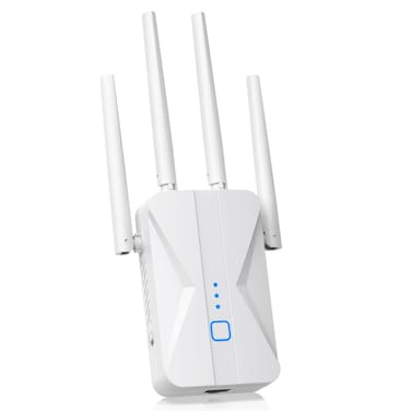WiFi Extender Signal Booster, 2025 WiFi Extender AC1200Mbps Dual Band (5.8GHz/2.4GHz), WiFi Booster with Ethernet Port for Home Covers up to 10000 Sq.ft, Compatible with More Devices