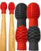 Drumstick Dampeners for Silencing Drumming Practice - Replace Your Drum Practice Pad - Silicone Drumstick Tips Mute Clacking Sound from Sticks on Solid Surfaces - 4 Pack