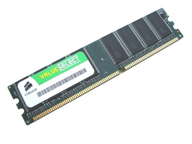 Corsair 1GB DDR (1x1GB) 400 MHz Desktop Memory