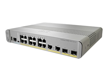 Cisco Catalyst 3560CX-12PC-S Network Switch, 12 Gigabit Ethernet (GbE) Ports, 8 PoE+ Outputs, 240W PoE Budget, 2 1G SFP and 2 1G Copper Uplinks, Enhanced Limited (WS-C3560CX-12PC-S)