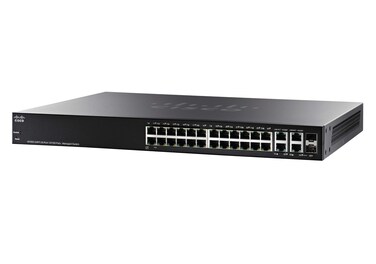 Cisco Certified SF300-24PP-K9-NA  Port 10/100 PoE Managed Switch with Gigabit Uplinks   Small Business Enhanced Limited HW Warranty {SF300-24PP-K9NA-RF} Remanufactured