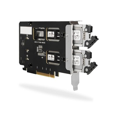 ICY DOCK Dual Bay 2X M.2 NVMe SSD to PCIe 4.0 x8 Removable Adapter Card for PCI Express Slot (PCIe Bifurcation Required)   ExpressSlot MB842MP-B