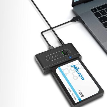 ICY DOCK USB 3.2 Gen 2 (10Gbps) to U.2 NVMe SSD Thunderbolt 4 Port Compatible Reader Adapter with USB-C+A Cables   EZ-Adapter Ex MB931U-1VB R1