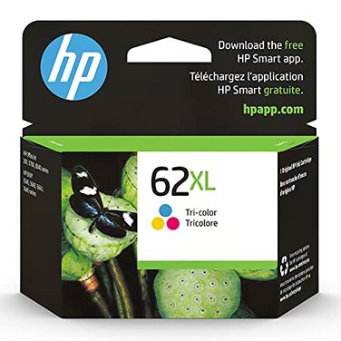HP 62XL Tri-color High-yield Ink   Works with HP ENVY 5540, 5640, 5660, 7640 Series, HP OfficeJet 5740, 8040 Series, HP OfficeJet Mobile 200, 250 Series   Eligible for Instant Ink   C2P07AN