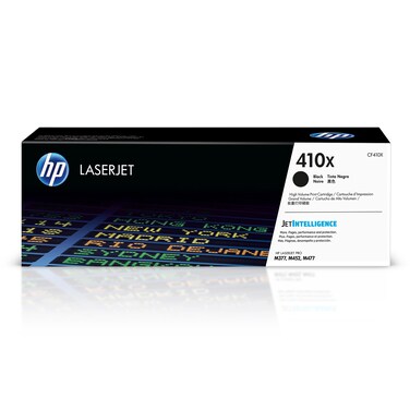 HP 410X Black High-yield Toner Cartridge   Works with HP Color LaserJet Pro M452 Series, HP Color LaserJet Pro MFP M377, M477 Series   CF410X