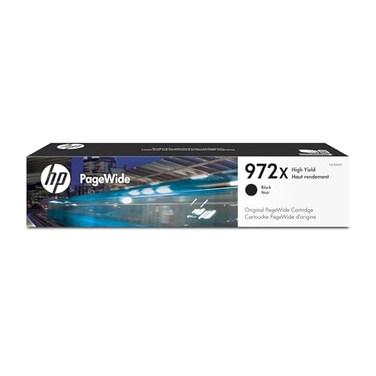 HP 972X   PageWide Cartridge High Yield   Black   Works with HP PageWide Pro 452 Series, 477 Series, 552dw, 577 Series   F6T84AN