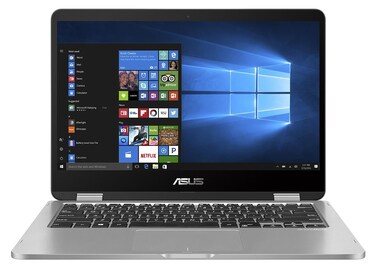 ASUS TP401MA-YS02 Vivobook Flip Thin 2-in-1 HD Touchscreen Laptop, Intel Celeron 2.6GHz Processor, 4GB RAM, 64GB eMMC, Windows 10 S, 14