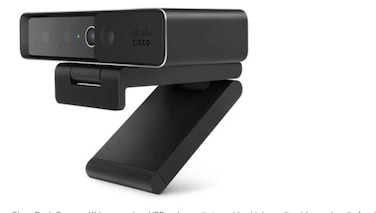 CISCO DESIGNED Cisco Desk Camera 4K in Platinum White with up to 4K Ultra HD Video, Dual Microphones, Low-Light Performance, 1-Year Limited Hardware Warranty (CD-DSKCAM-P-US)
