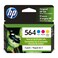 HP 564 Cyan, Magenta, Yellow Ink (3-pack)   Works with DeskJet 3500; OfficeJet 4620; PhotoSmart B8550, C6300, D5400, D7560, 5500, 6510, 6520, 7500, Plus, Premium, eStation Series   N9H57FN
