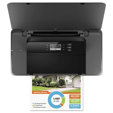 HP OfficeJet 200 Portable Printer with Wireless &amp; Mobile Printing, Works with Alexa (CZ993A) ,Black