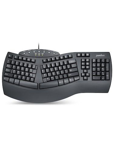 Perixx Periboard-512 Ergonomic Split Keyboard - Natural Ergonomic Design - Black - Bulky Size 19.09"x9.29"x1.73", US English Layout