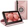 kwmobile Rotating Case Compatible with Samsung Galaxy Tab 2 7.0 P3110 / P3100 - Case PU Leather Tablet Cover with Stand - Rose Gold