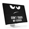 kwmobile Computer Monitor Cover Compatible with 31-32" Monitor - Don't Touch My Screen White/Black
