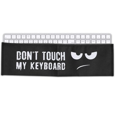 kwmobile Keyboard Cover Compatible with Apple Magic Keyboard with Numeric Keypad - Dust Cover PC Keyboard Fabric Case - Don't Touch My Keyboard