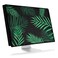 kwmobile Computer Monitor Cover Compatible with 24-26" Monitor - Palm Leaves Green/Dark Green/Black