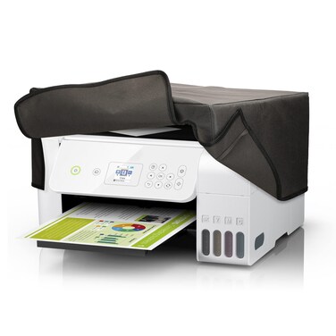 kwmobile Dust Cover Compatible with Epson Eco Tank ET-2826/2800 - Printer Case - Fabric Protector Cover - Dark Grey