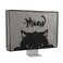 kwmobile Computer Monitor Cover Compatible with 27-28" Monitor - Meow Cat Grey/Black