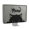 kwmobile Computer Monitor Cover Compatible with 20-22" Monitor - Meow Cat Grey/Black