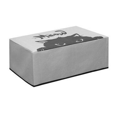 kwmobile Dust Cover Compatible with HP DeskJet 2755e / 2720e / 2710e / 2820e - Printer Case - Grey/Black - Meow Cat