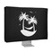 kwmobile Computer Monitor Cover Compatible with 20-22" Monitor - Relax in Hammock Black/White