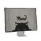 kwmobile Computer Monitor Cover Compatible with 31-32" Monitor - Meow Cat Grey/Black