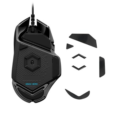 kwmobile Mouse Feet Replacement Compatible with Logitech G502 Wired (not for Wireless) Computer Mouse Skates Sticker - Black