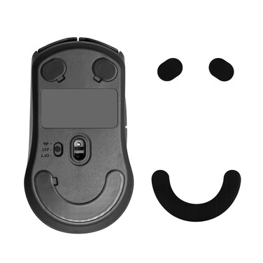 kwmobile Mouse Feet Replacement Compatible with SteelSeries Rival 3 Computer Mouse Skates Sticker - Black