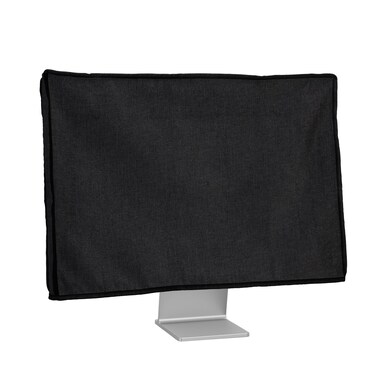 kwmobile Dust Cover for 20-22" Monitor - Linen Monitor Display Protector - Protect Your Computer Screen - Black