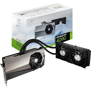 MSI GeForce RTX 4090 SUPRIM Liquid X 24G Gaming Graphics Card - 24GB GDDR6X, 2625 MHz, PCI Express Gen 4, 384-bit, 3X DP v 1.4a, HDMI 2.1a (Supports 4K &amp; 8K HDR)