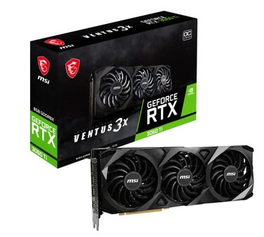 MSI GeForce RTX 3060 Ti VENTUS 3X 8GD6X OC Gaming Graphics Card - 8GB GDDR6X, 1695MHz, PCI Express Gen 4, 256-bit, 3x DP v 1.4a, HDMI 2.1 (Supports 4K)