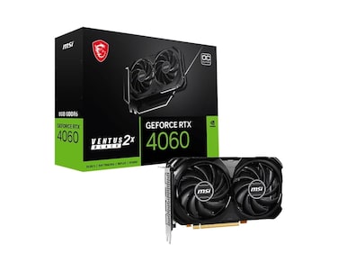MSI GeForce RTX 4060 Ventus 2X Black 8G OC Gaming Graphics Card - 8GB GDDR6X, PCI Express Gen 4, 128-bit, 3X DP v 1.4a, HDMI 2.1a (Supports 4K &amp; 8K HDR)