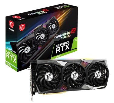 MSI GeForce RTX 3080 Gaming Z Trio 10G LHR Gaming Graphics Card - NVIDIA RTX 3080 LHR, GPU 1830 MHz, 10 GB GDDR6X Memory, Black