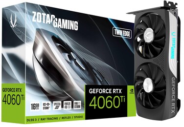 Zotac GeForce RTX 4060 Ti 16GB Twin Edge NVIDIA DLSS 3, 3 x DisplayPort 1.4a Boost: 2535MHz