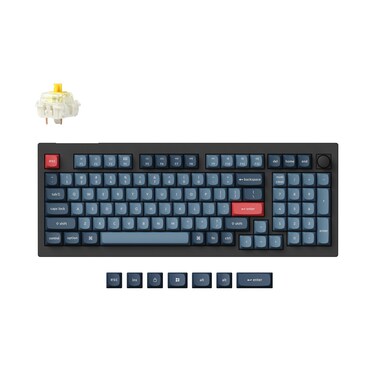 Keychron V5 Max Custom Wireless Mechanical Gaming Keyboard with Number Pad, 96% Layout QMK/VIA 2.4 GHz/Bluetooth 5.1/Wired, RGB Backlit Hot-Swappable Gateron Banana Switch for Mac Windows Linux