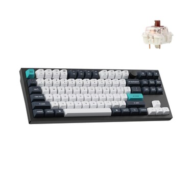 Keychron Q3 Max Wireless Custom Mechanical Keyboard, Full Aluminum 2.4 GHz Bluetooth QMK TKL Layout RGB with Hot-swappable Gateron Brown Switch Compatible with Mac Windows Linux