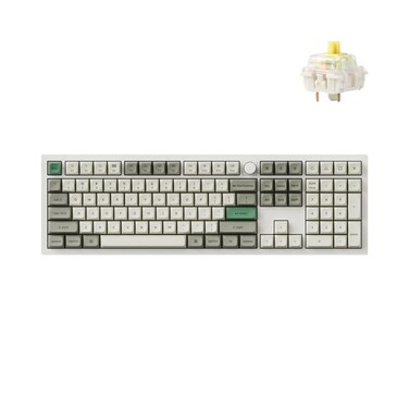 Keychron Q6 Max QMK/VIA Bluetooth Wireless /2.4 GHz/USB-C Wired Custom Mechanical Keyboard, Full Size Programmable Knob RGB Backlit Hot-Swappable Gateron Banana Switch for Mac Windows Linux - White