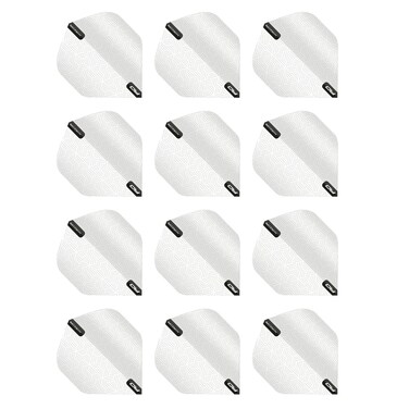 RED Dragon Hardcore XT White Patterned Extra Thick Standard Dart Flights - 5 Sets Per Pack (15 Dart Flights in Total)