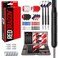 RED DRAGON Ultimate 50 Piece Darts Set - Includes 20 Gram Steel Darts, Hardcore Flights, Shafts (Stems) and Accessories