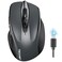 TECKNET Wireless Mouse (BT5.0/3.0 &amp; 2.4G) Rechargeable 4800 DPI Silent 6 Button Bluetooth &amp; USB A Mouse - Wide Compatibility - Grey