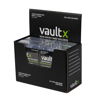 Vault X Wide-Fit Semi-Rigid Card Holders for Trading Cards &amp; Sports Card Grading submissions (200 Pack)