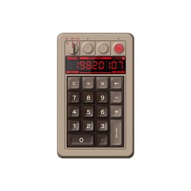 8Bitdo 18 Keys Retro Mechanical Numpad, Supports PC Numpad &amp; Standard Calculator Mode, Hot-swappable, PC Calculator Shortcut Button, Bluetooth/2.4G/Wired Numpad for Windows and Android - C64 Edition