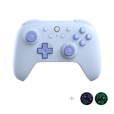 8Bitdo Ultimate 2C Hall Effect Joysticks Bluetooth Controller with Remappable L4/R4 Bumpers, 6-axis Motion Control, Rumble Vibration and Turbo Function for Switch (Blue)