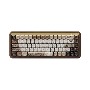 Akko Mechanical Gaming Keyboard with Walnut Wooden Case, MU01 Mountain Seclusion 65% 68-Key RGB 2.4G Wireless/Bluetooth/Wired Hot-swappable Keyboard with PBT Dye-Sub Keycaps for Mac &amp; Win