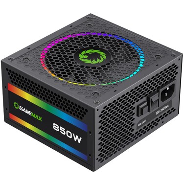 GAMEMAX 850W 80 Plus Gold Power Supply, ATX 3.0 &amp; PCIE 5.0 Ready, 100% Japanese Capacitors, Fully Modular, ARGB SYNC, RGB-850 SE