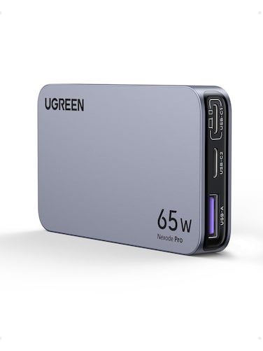 UGREEN Nexode Pro 65W USB C Charger Flat, 3-Port Slim GaN Compact Fast PPS Wall Charger for iPhone 16/15/14, MacBook Pro/Air, iPad Pro, Galaxy S24/S23/Note20, Pixel 9/8, Steam Deck