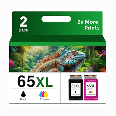 65XL Ink Cartridge Replacement for HP Ink 65 XL (Black and Color Combo Pack) for HP65 5055 5000 5052 5010 5070 5014 3755 3700 3772 2600 3752 2652 2655 2622 2640 Printers BK Tricolor